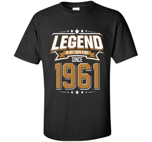 Legend Since 1961 T-Shirt for 56 Years Old Birthday Gifts t-shirt Black