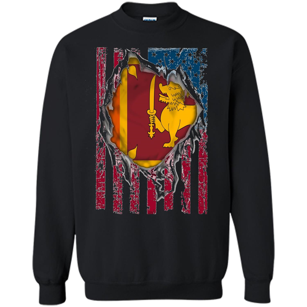 Sri Lanka Flag Proud T-Shirts Black