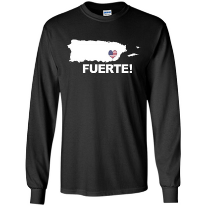 Fuerte T-Shirt Strong Support for Puerto Rico T-shirt Black