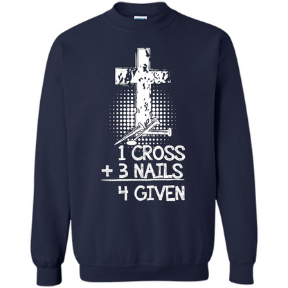 Christian T-shirt 1 Cross 3 Nails 4 Given T-shirt Navy