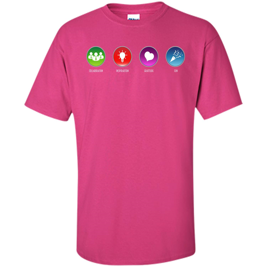 Values Icons T-shirt Heliconia
