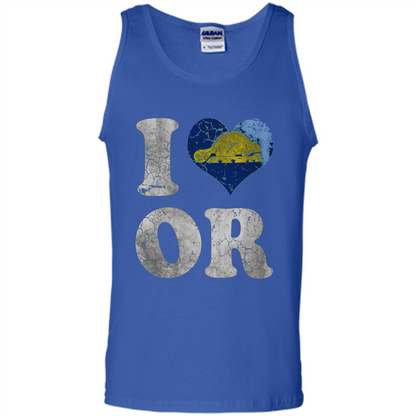 I Love Oregon T-shirt American States T-shirt Royal