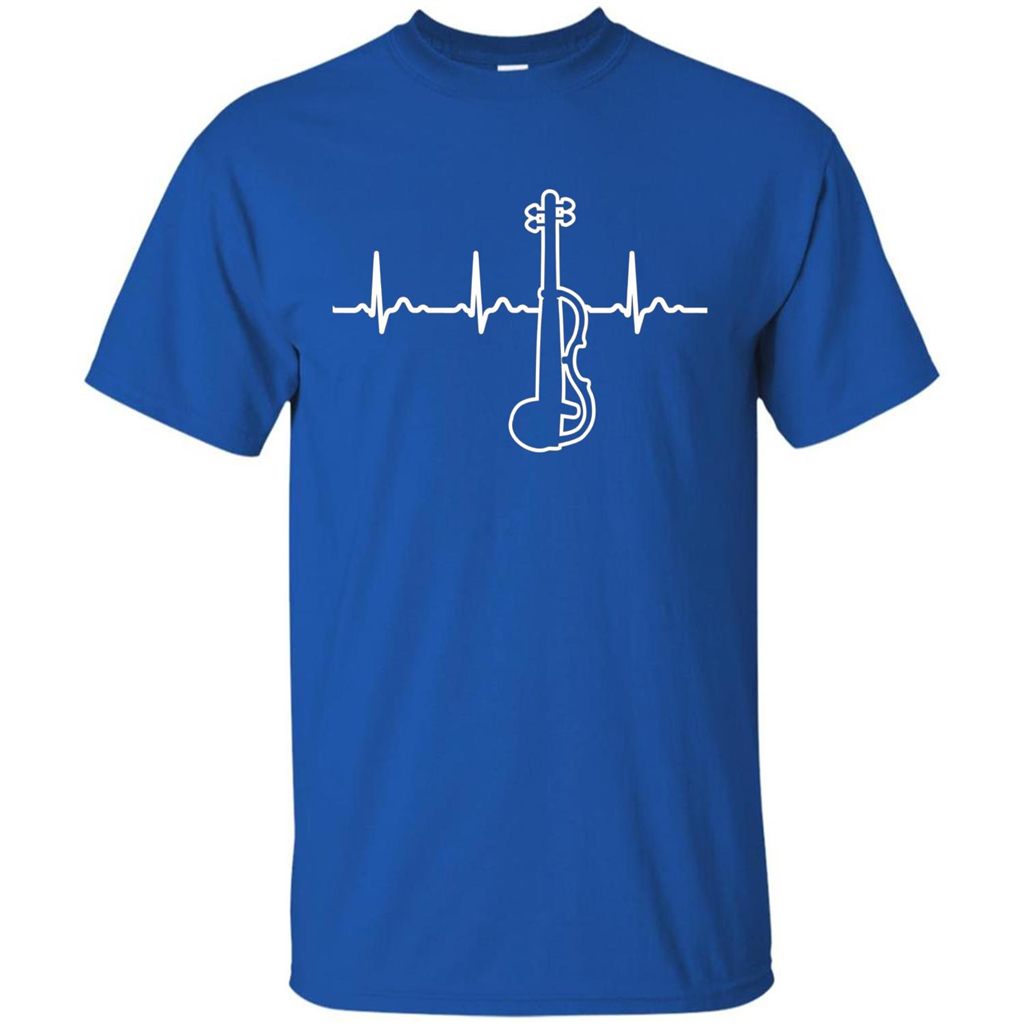 Electric Violin Heartbeat T-Shirt Special Instrument T-shirt Royal