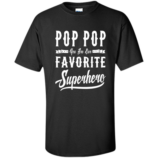 Pop Pop Superhero Fathers Day Gifts Dad Grandpa Men T-shirt Purple
