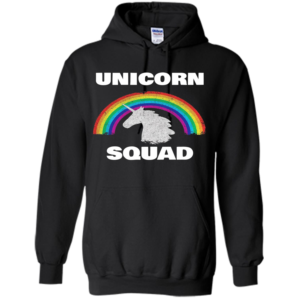 Unicorn Squad T-shirt Rainbow Unicorns Love T-Shirt Black