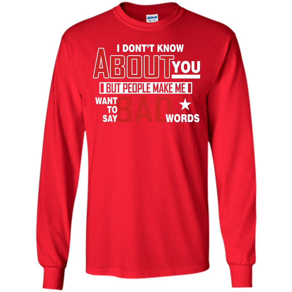 Lifestyle T-shirt Want To Say Bad Words Red