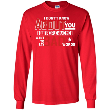 Lifestyle T-shirt Want To Say Bad Words Red