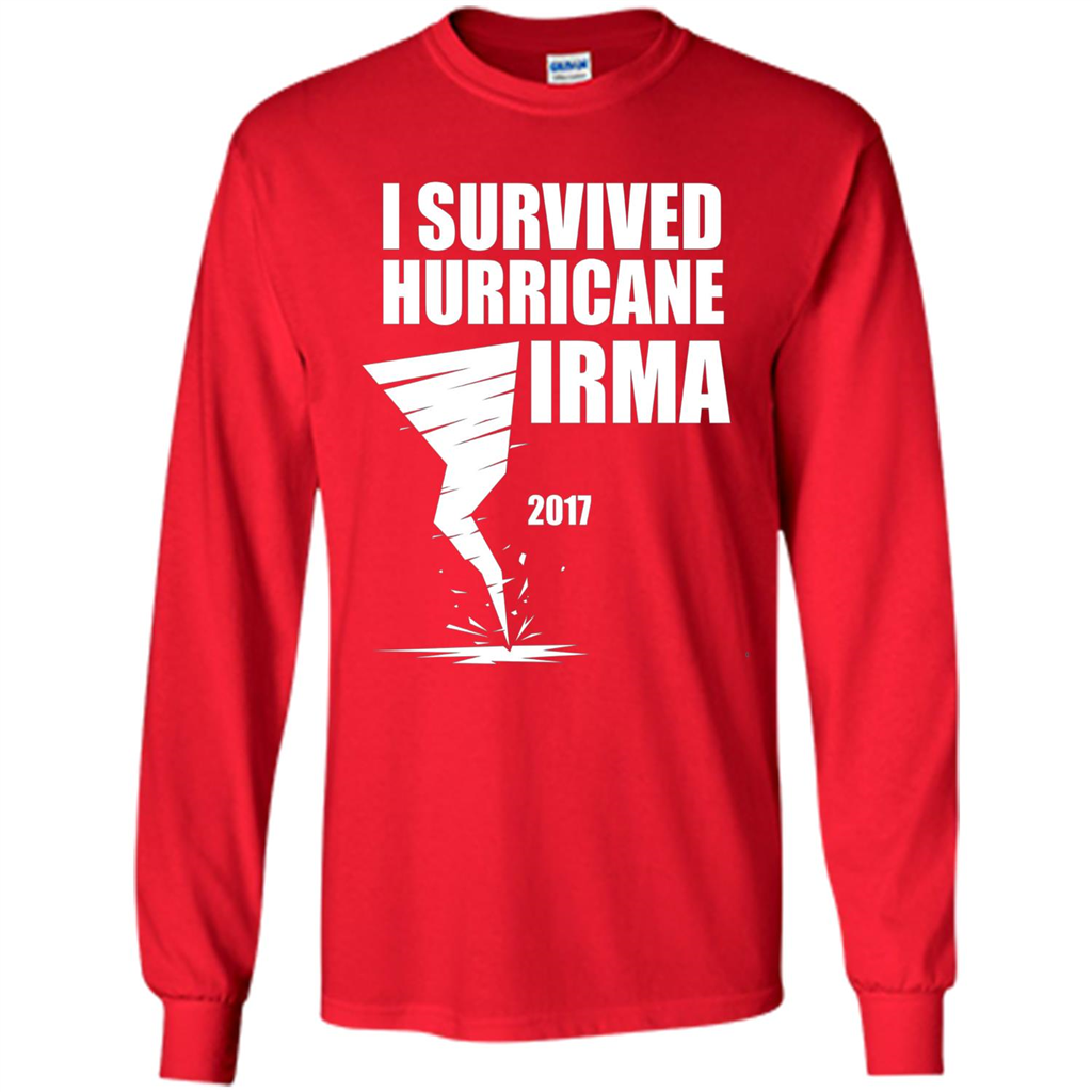 I Survived Hurricane Irma Graphic T-shirt Red