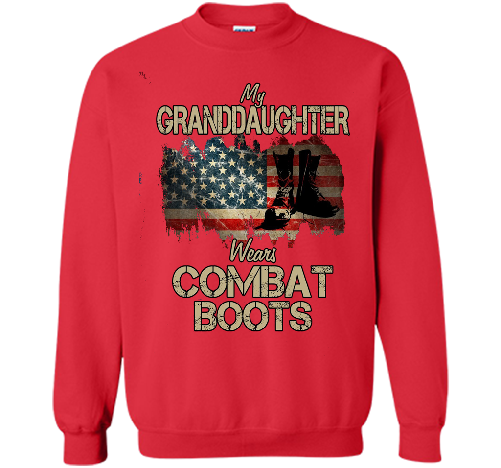 Combat Boots Soldier Granddaughter premium tee t-shirt Red