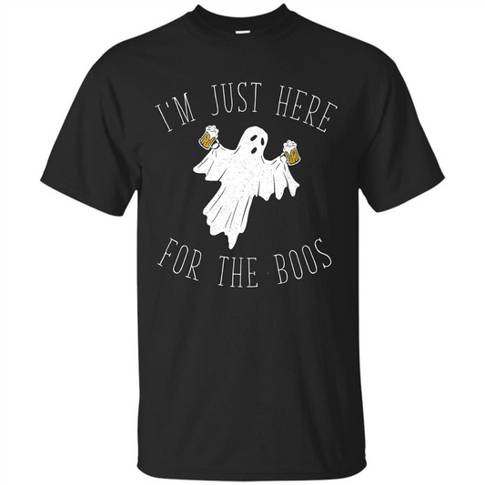 Halloween T-shirt I'm Just Here For The Boos T-shirt Black