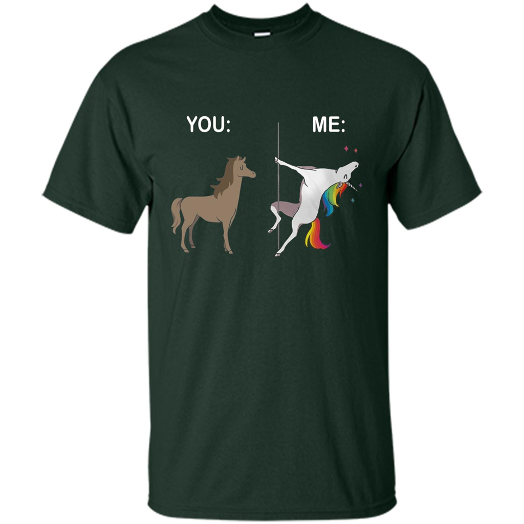 Cute Unicorn You And Me T-shirt Forest Green