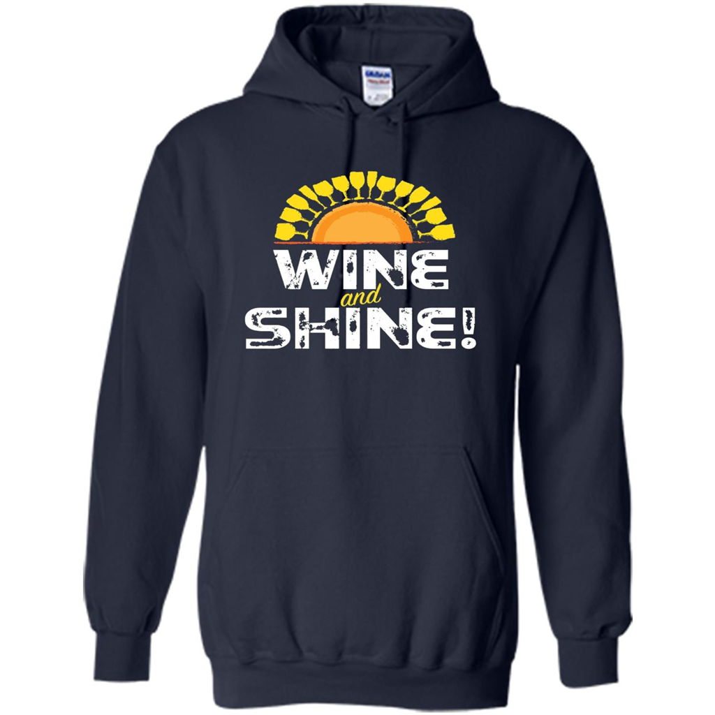 Wine T-shirt Wine And Shine Navy