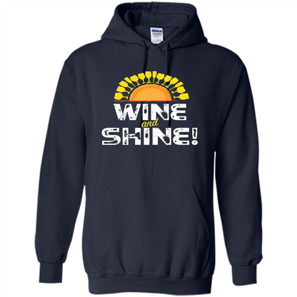Wine T-shirt Wine And Shine Navy