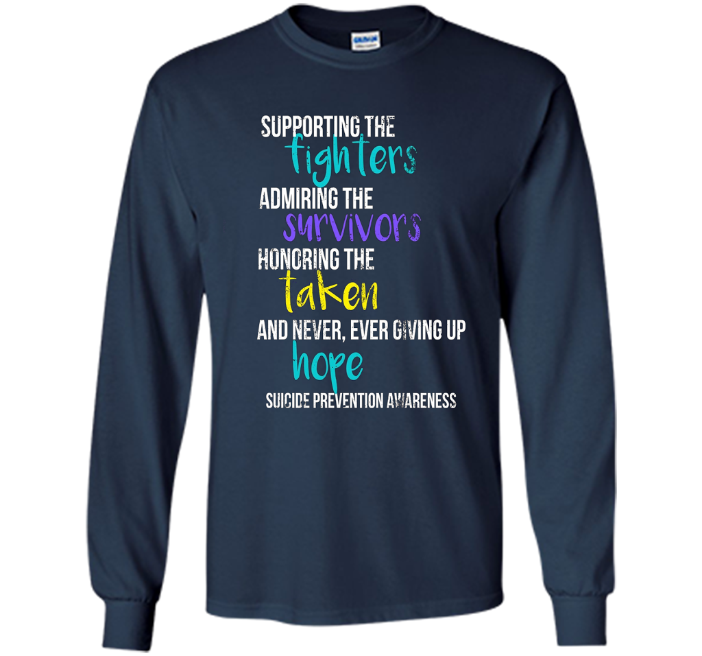 Vintage Suicide Prevention Awareness T-Shirt Distressed t-shirt Navy