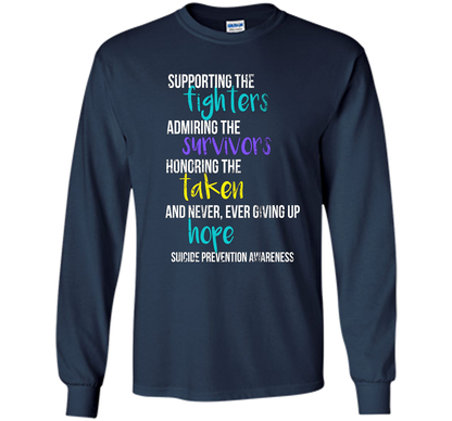 Vintage Suicide Prevention Awareness T-Shirt Distressed t-shirt Navy