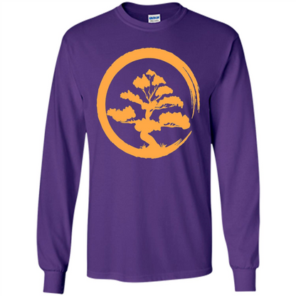Bonsai Tree Japanese Zen Artist T-shirt Purple