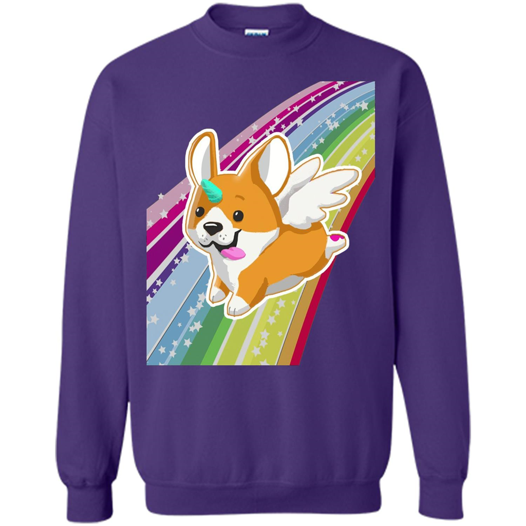 Rainbow Unicorg Corgi Lover T-shirt Orange