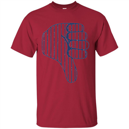 Baseball T-shirt Baseball Celebration Thumbs Down T-shirt Cardinal