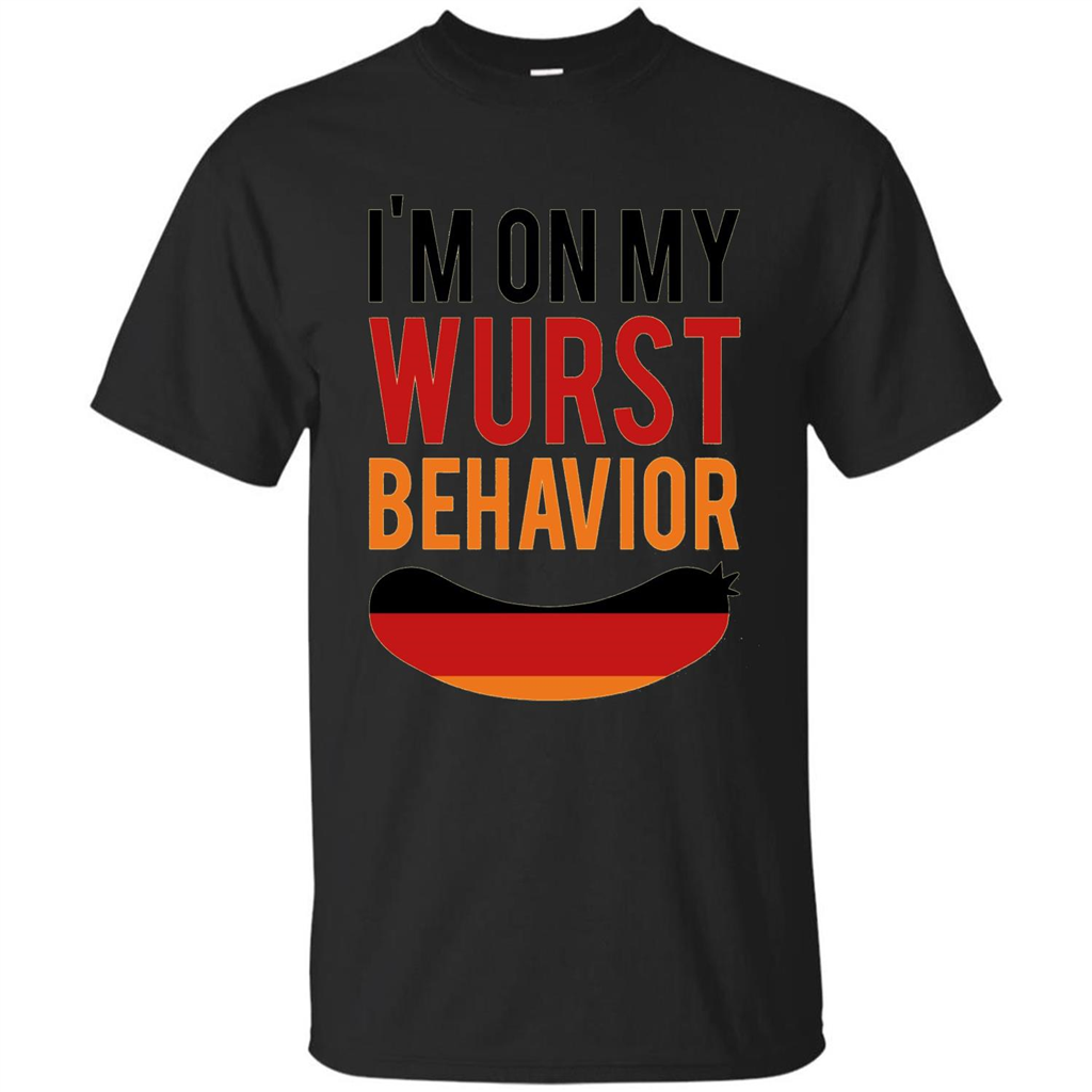 Wurst Behavior Oktoberfest T-shirt Funny German T-shirt Black