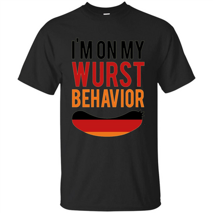 Wurst Behavior Oktoberfest T-shirt Funny German T-shirt Black