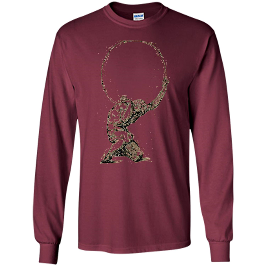 Atlas Greek Mythology Greece T-Shirt Maroon