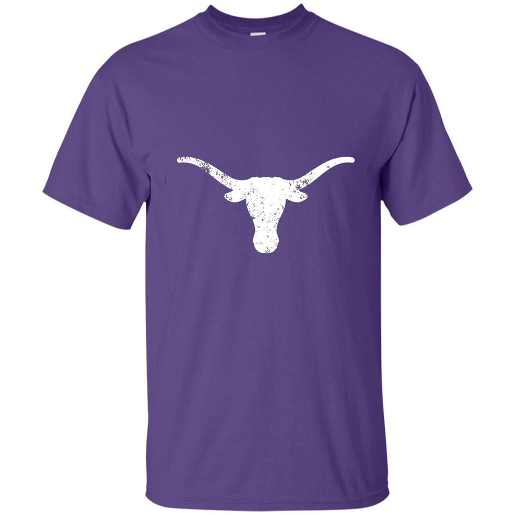 Texas Longhorn Distressed T-Shirt Texas Cowboy State T-shirt Purple