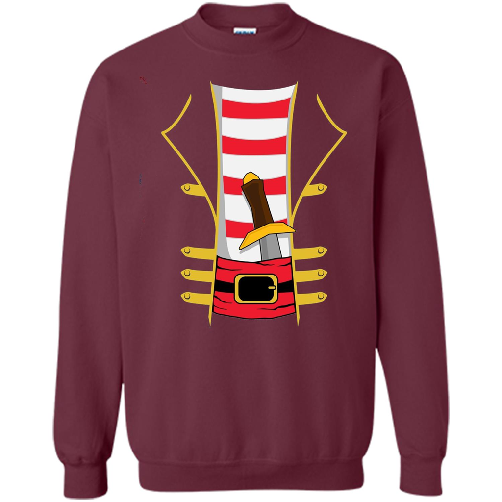 Pirate Sword T-shirt Halloween Costume - Dress Like A Pirate Maroon