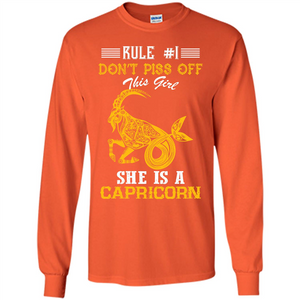 Capricorn T-shirt Rule Dont Piss Off This Girl T-shirt