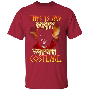 Halloween T-shirt This Is My Scary Vampurr Costume T-shirt