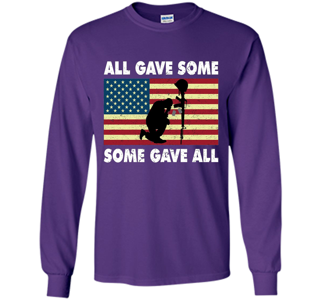 All gave some Some gave all T-Shirt Veteran &amp; Memorial's Day shirt Purple