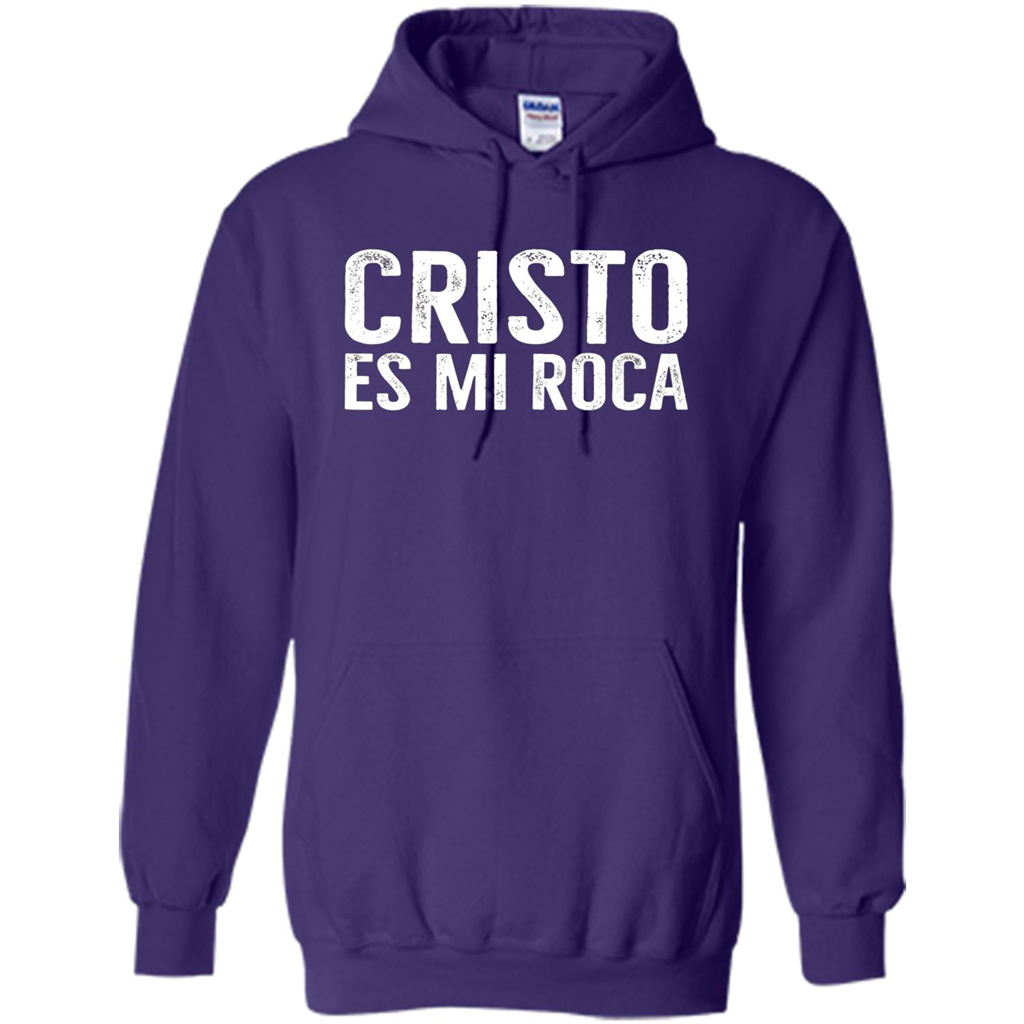 Cristo Es Mi Roca T-shirt Spanish Christian Message Purple