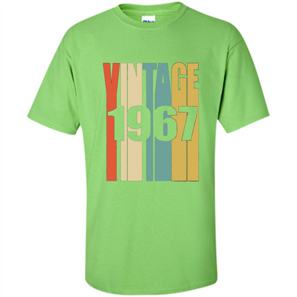 Retro Vintage 1967 T-shirt 50th Birthday T-shirt Lime