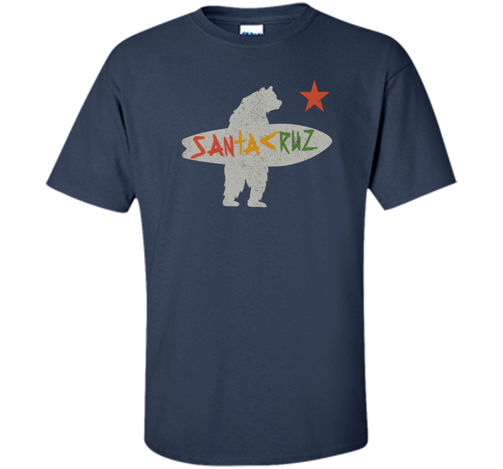 Santa Cruz Surf Bear Rockport Texas T-shirt Navy