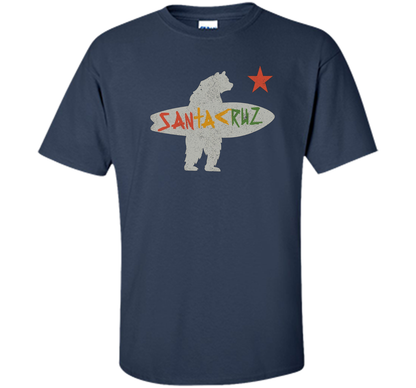 Santa Cruz Surf Bear Rockport Texas T-shirt Navy
