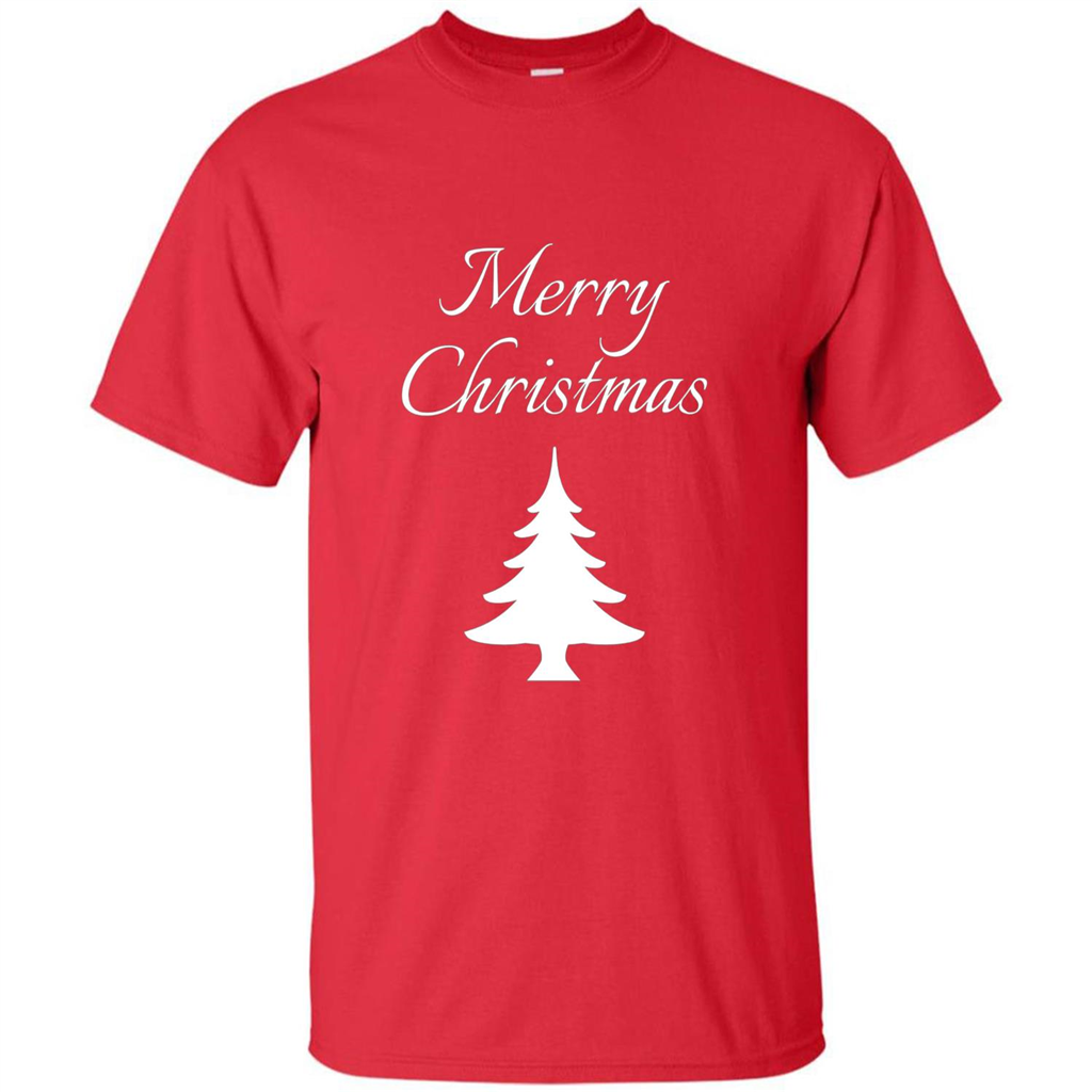 Merry Christmas Xmas Tree T-Shirt Red