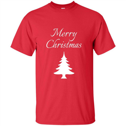 Merry Christmas Xmas Tree T-Shirt Red