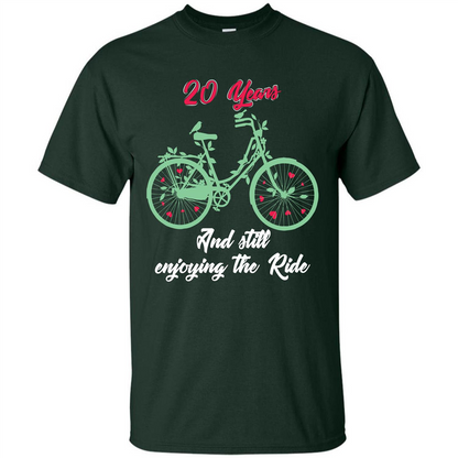 Anniversary T-shirt 20 Years And Still Enjoying The Ride Forest Green