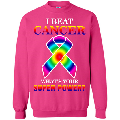 Cancer Awareness T-shirt I Beat Cancer What's Your Super Power T-shirt Heliconia