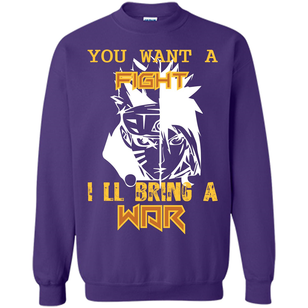 Movie T-shirt You Want A Fight I_Ñéll Bring A War Purple