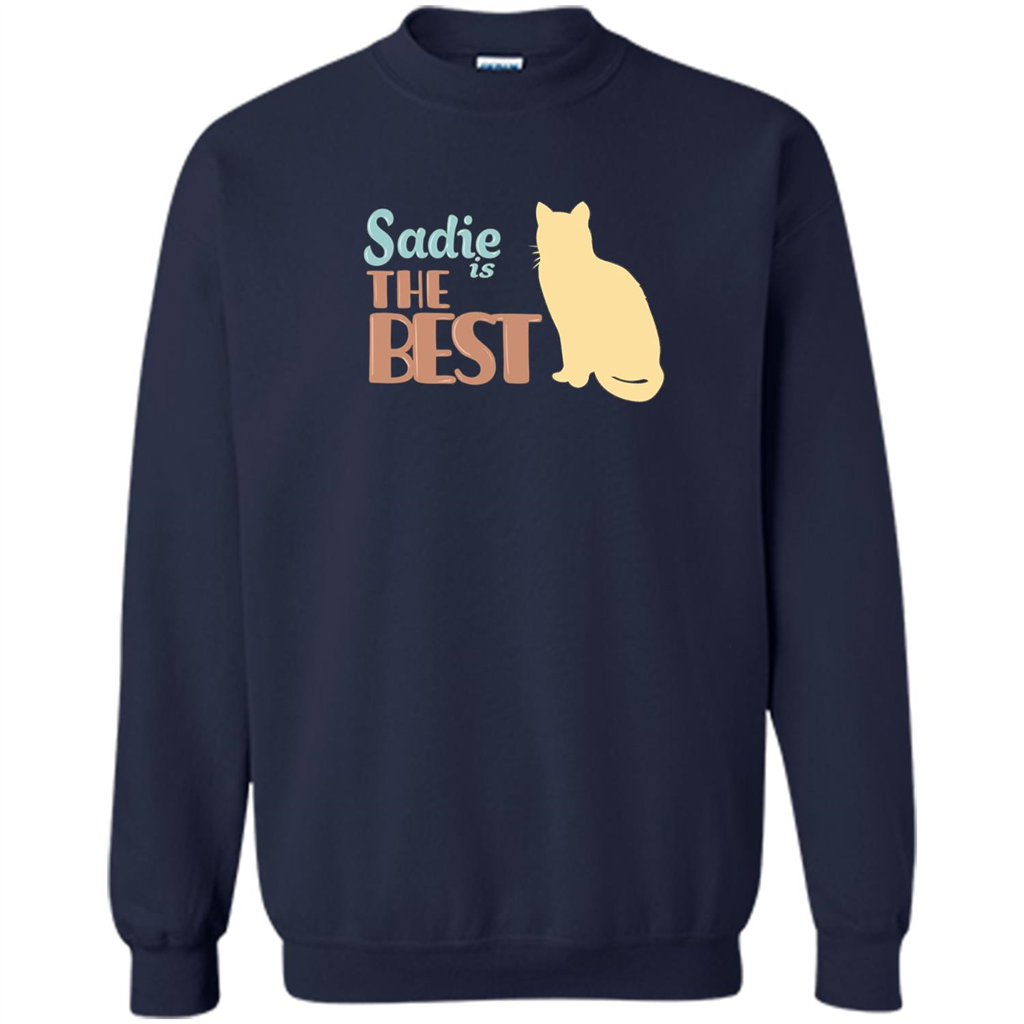 Cat Lover T-shirt, Sadie Is The Best T-shirt Navy