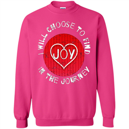 Christian T-shirt I Choose To Find Joy In My Journey Heliconia