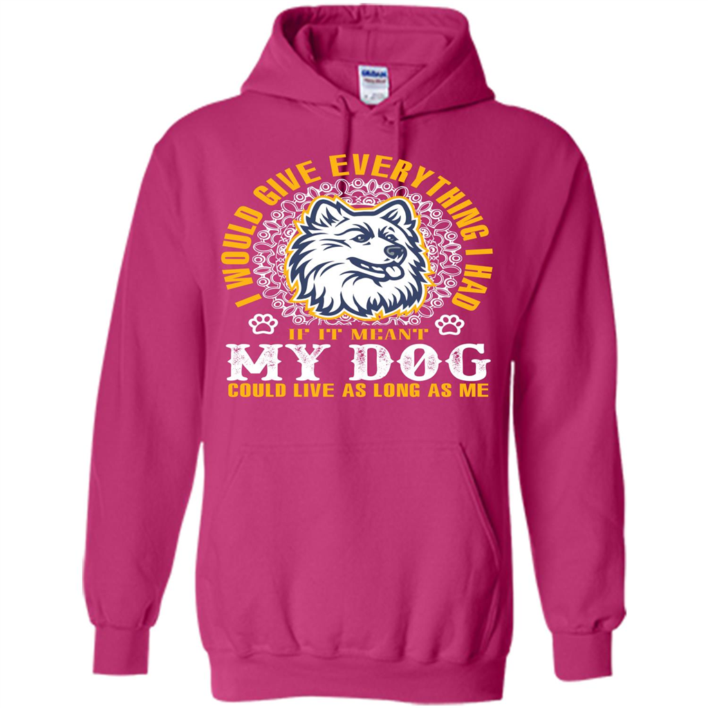 Dog T-shirt My Dog Could Live As Long As Me T-shirt Heliconia