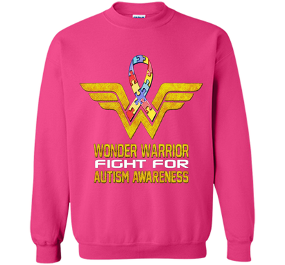 Wonder Warrior Fight For Autism Awareness T-shirt Heliconia