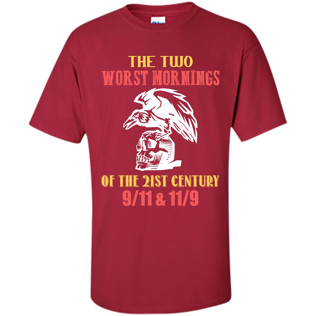 The Two Worst Mornings Of The 21st Century 9-11 and 11-9 T-shirt Cardinal