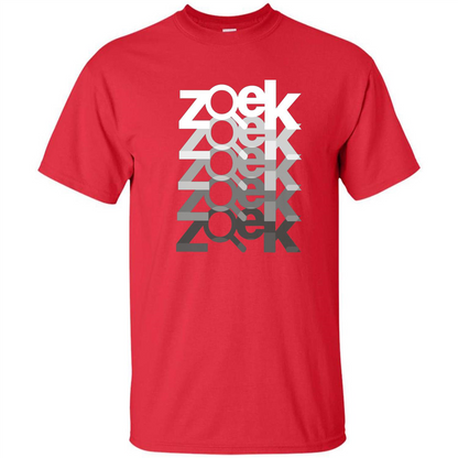 Zoek Zoek Zoek White Black T-shirt Red