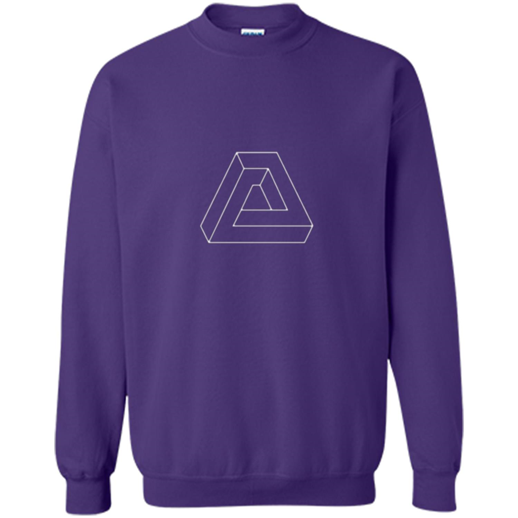 Optical Illusion - Impossible Figure T-shirt Purple