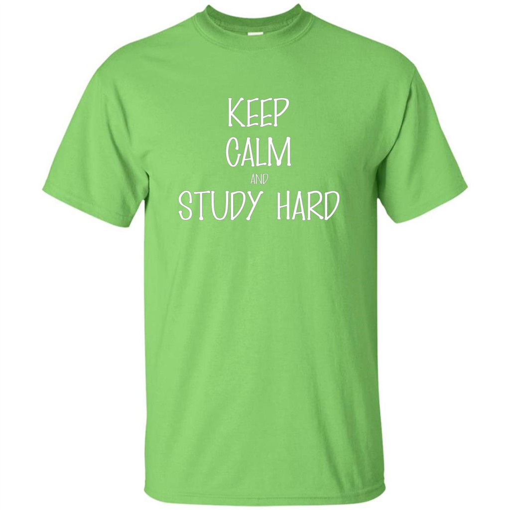 Keep Calm T-shirt Keep Calm and Study Hard T-shirt Lime