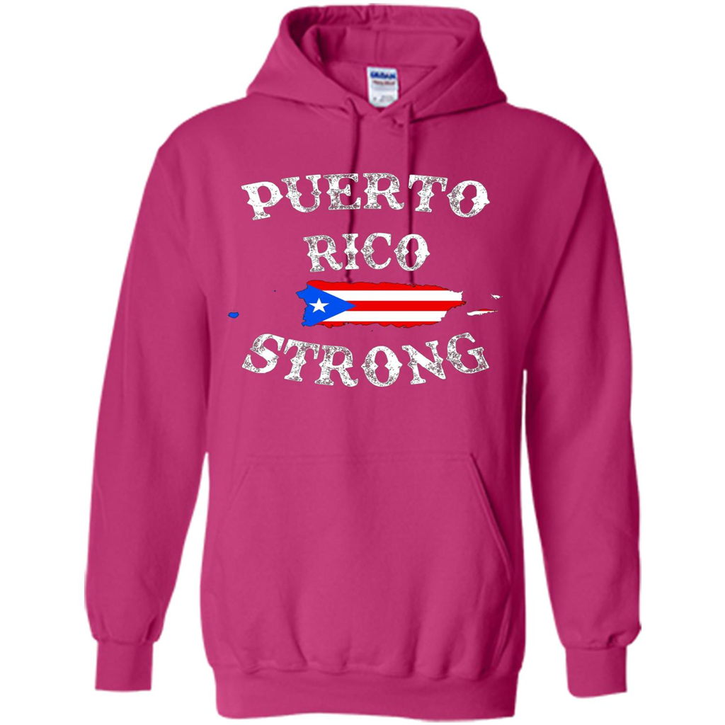 Love Puerto Rico - Puerto Rico Strong Flag T-shirt Heliconia