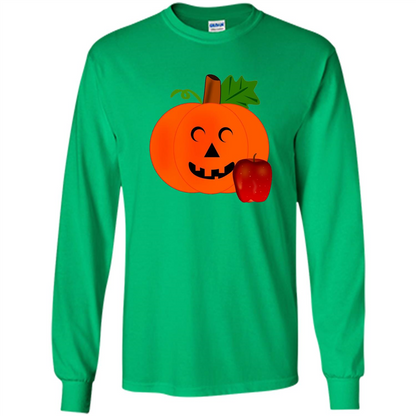 Cute Teacher Pumpkin Apple Halloween Costume T-shirt Irish Green