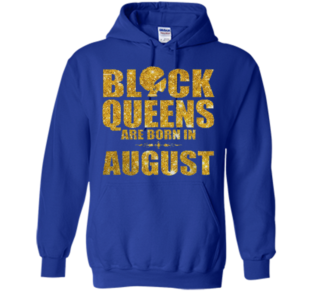 Black Queens are born in August Funny T-shirt Royal